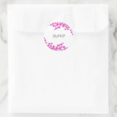 Sticker Rond Fleurs de Magenta RSVP (Sac)