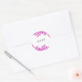 Sticker Rond Fleurs de Magenta RSVP (Enveloppe)