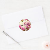 Sticker Rond Fleurs de Magnolia Floral Botanical Blossom Chic (Enveloppe)