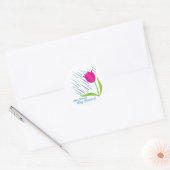 Sticker Rond Fleurs de mai (Enveloppe)