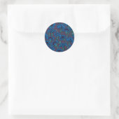 Sticker Rond Fleurs de maïs bleues, fleurs sauvages (Sac)