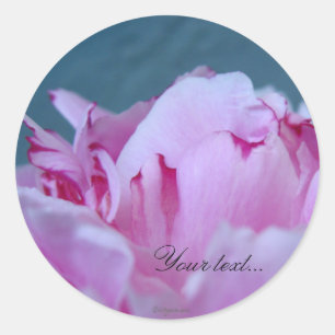 Sticker Rond Fleurs de mariage roses Enveloppes personnalisées