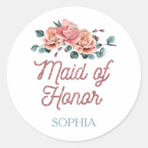 Fleurs de mariage vintage Maid of Honor Classic Ro