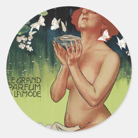 Sticker Rond Fleurs de Mousse (Devant)