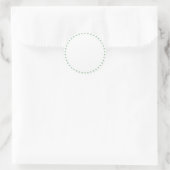 Sticker Rond Fleurs de neige vert blanc mignon frontière blanc  (Sac)
