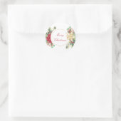 Sticker Rond Fleurs de Noël vintage (Sac)