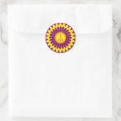 STICKER ROND FLEURS DE PAIX (Sac)