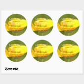 Sticker Rond Fleurs de pavot Adresse personnalisée (Feuille)
