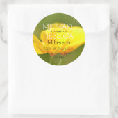 Sticker Rond Fleurs de pavot Adresse personnalisée (Sac)