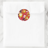 STICKER ROND FLEURS DE PETUNIA (Sac)