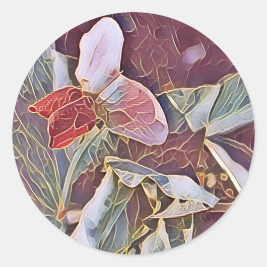 STICKER ROND FLEURS DE POIS DOUCES (Devant)