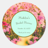 Sticker Rond Fleurs de prairie pour mariage ou événement (Devant)