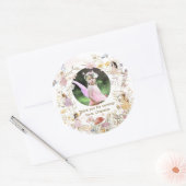 Sticker Rond Fleurs de prés fleurs sauvages Anniversaire Photo  (Enveloppe)