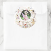 Sticker Rond Fleurs de prés fleurs sauvages Anniversaire Photo  (Sac)