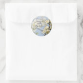 Sticker Rond Fleurs de printemps blanches (Sac)