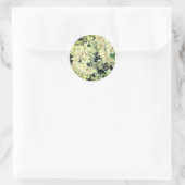 Sticker Rond Fleurs de printemps blanches (Sac)