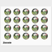Sticker Rond Fleurs de printemps en bulbe hollandaises (Feuille)