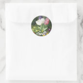 Sticker Rond Fleurs de printemps en bulbe hollandaises (Sac)