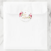 Sticker Rond Fleurs de printemps Love+Thanks Fond DIY (Sac)