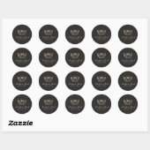 Sticker Rond Fleurs de récolte (Feuille)