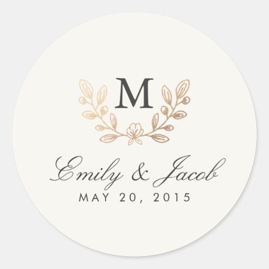 Sticker Rond Fleurs de récolte (Devant)