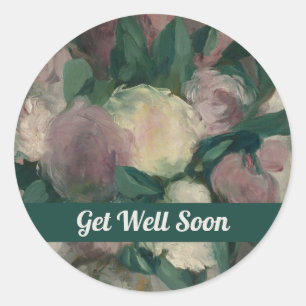 Sticker Rond Fleurs de rétablissement Fleurs Floral Vintage Man
