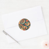 Sticker Rond Fleurs de serpent vert (Enveloppe)