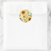 Sticker Rond Fleurs de soleil (Sac)