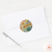 Sticker Rond Fleurs de soleil Abstraites (Enveloppe)