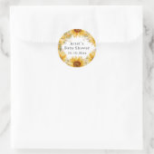 Sticker Rond Fleurs de soleil rustiques (Sac)
