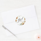 Sticker Rond Fleurs de soleil verdoyantes Fête des mariées auto (Enveloppe)