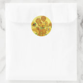 Sticker Rond Fleurs de soleil, Vincent van Gogh (Sac)