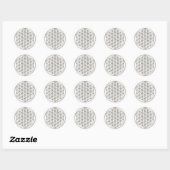 Sticker Rond FLEURS DE VIE - argent (Feuille)