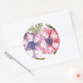 Sticker Rond Fleurs d'eau (Enveloppe)