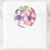 Sticker Rond Fleurs d'eau (Sac)