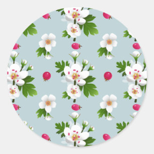 Sticker Rond Fleurs d'épines