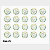Sticker Rond Fleurs d'Hébreux 13 Écriture Grâce Soit Avec Vous (Feuille)