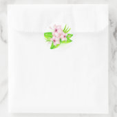 Sticker Rond fleurs d'hibiscus (Sac)