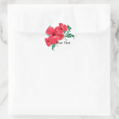 Sticker Rond Fleurs d'Hibiscus (Sac)