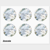 Sticker Rond Fleurs d'Hydrangea (Feuille)