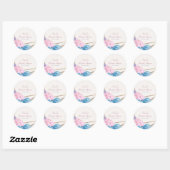 Sticker Rond Fleurs d'Hydrangea & Cadeau de Mariage de Printemp (Feuille)