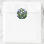 Sticker Rond Fleurs d'Iris (Sac)
