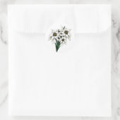 Sticker Rond Fleurs Edelweiss (Sac)