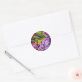 Sticker Rond Fleurs en plusieurs couleurs (Enveloppe)