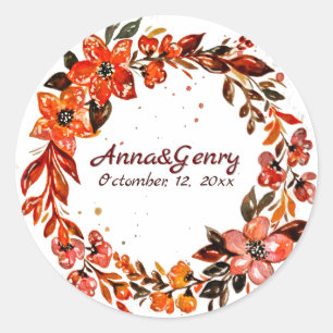 Sticker Rond Fleurs en terre cuite
