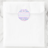 Sticker Rond Fleurs et bandes (Sac)