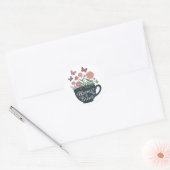 Sticker Rond Fleurs et brasseries Conception - Graphique floral (Enveloppe)