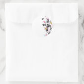 Sticker Rond Fleurs et oiseaux japonais (Sac)