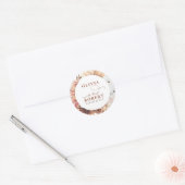 Sticker Rond Fleurs exotiques en terre cuite Boho Mariage botan (Enveloppe)