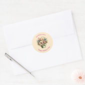 Sticker Rond Fleurs Fantaisistes dans un Pot de Fleurs pour la (Enveloppe)